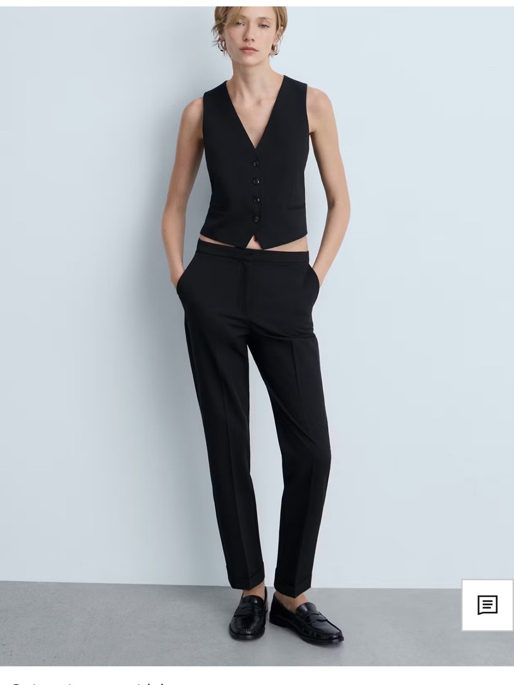Mango Black Suit Vest